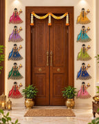 MDF Diya Rajasthani Women Wall Cutouts